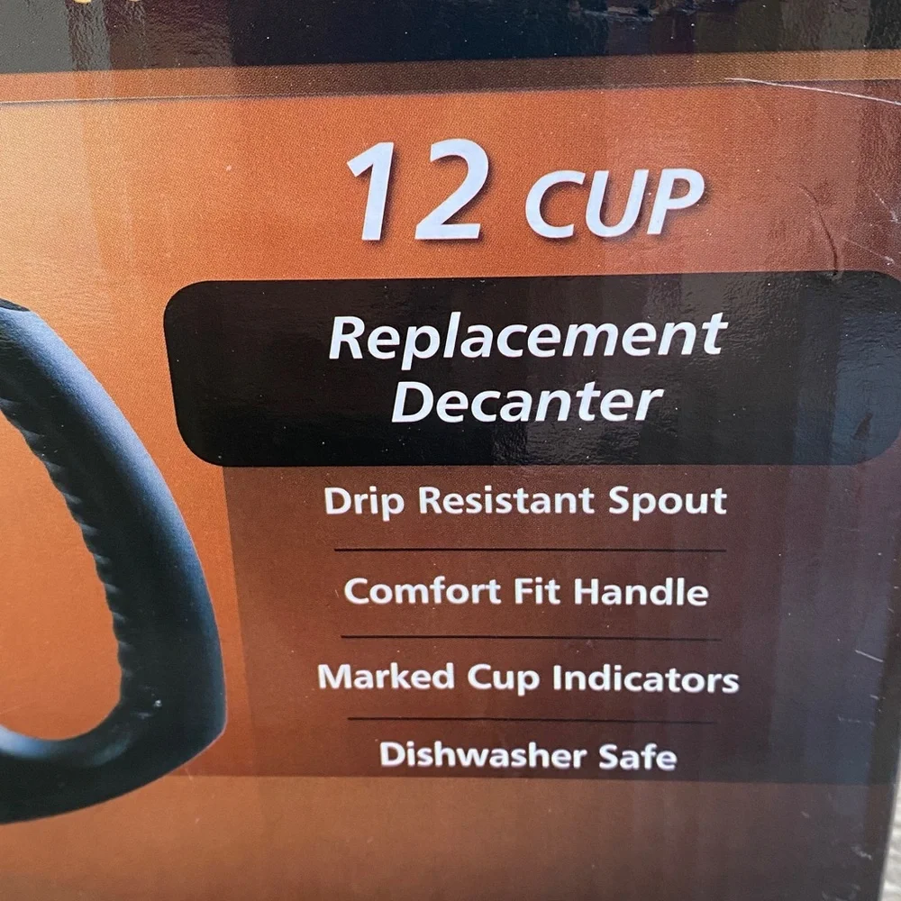 Mr. Coffee Black Replacement Decanter 12 Cup NWT